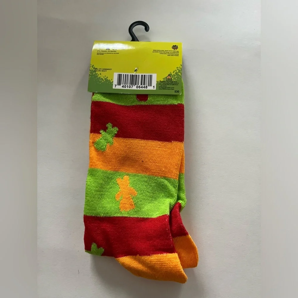 Sour Patch Kids Socks Fits Men’s Shoe Size 6-12